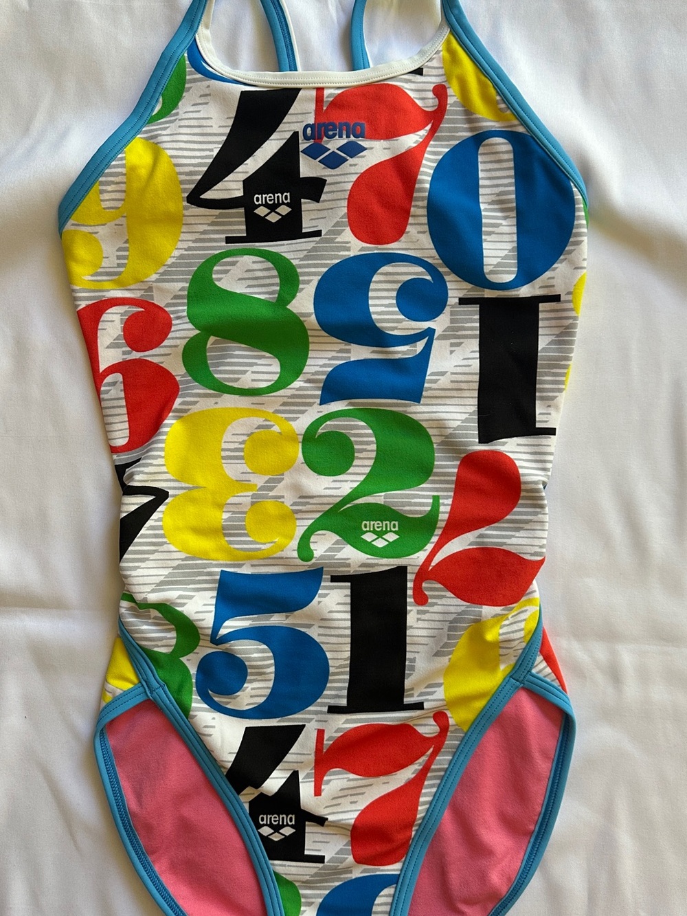 Arena Multicolor Number Print One-Piece Swimsuit